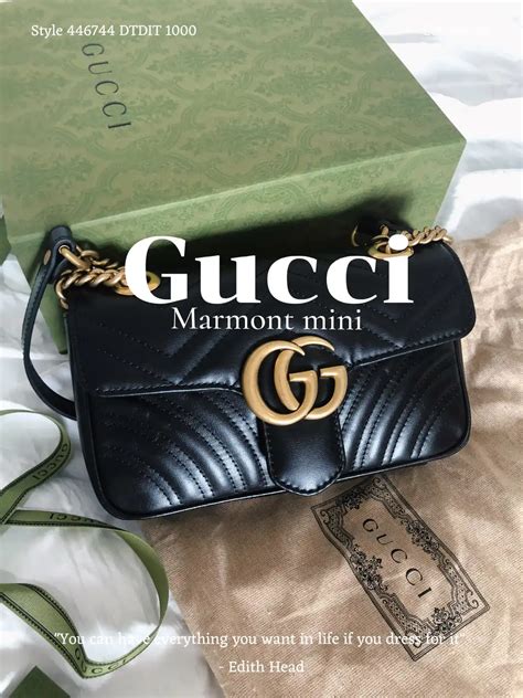 กระเป๋า gucci mini|รีวิว Gucci Marmont mini 22cm .